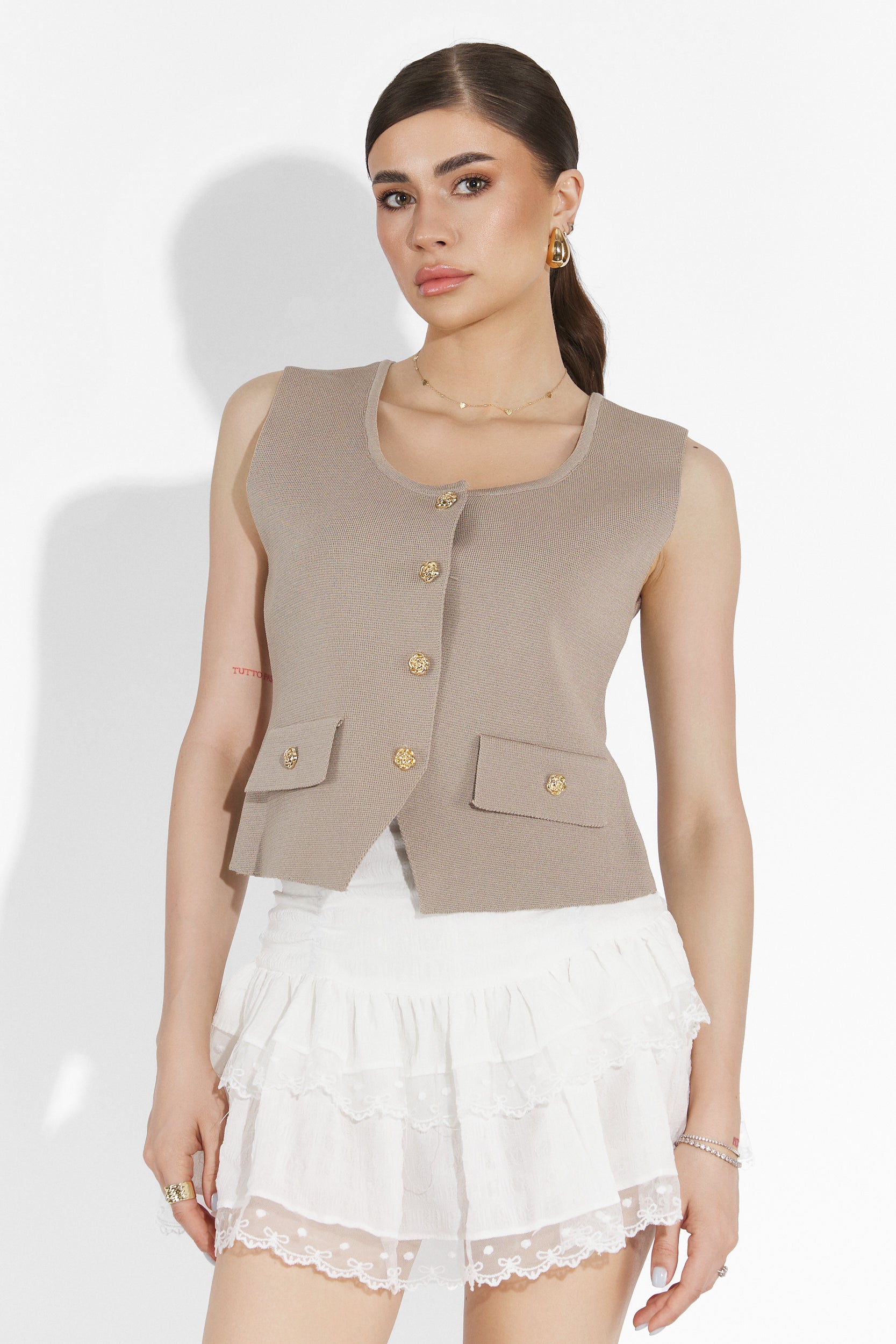 Alarcon Bogas Casualna Biała Spódnica dla Kobiet