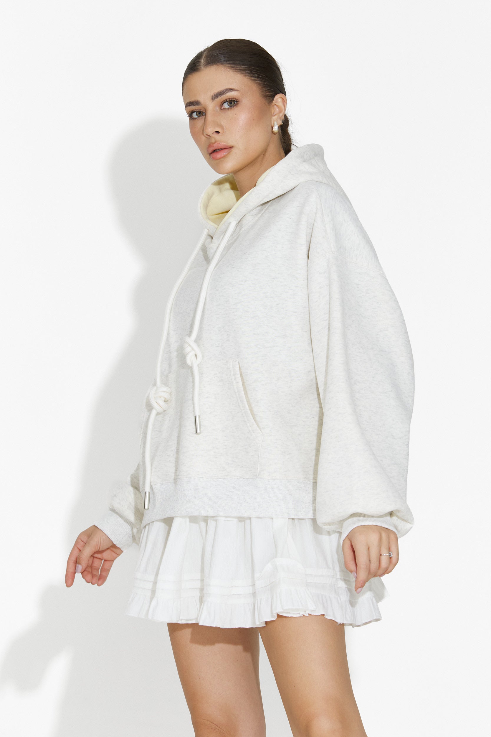 Luźna Biała Spódnica dla Pań od Sinoma Bogas