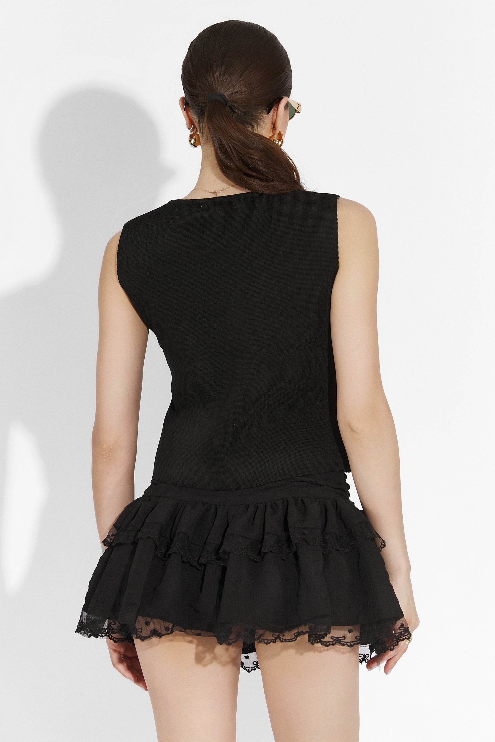 Czarna, codzienna spódnica dla kobiet Alarcon Bogas