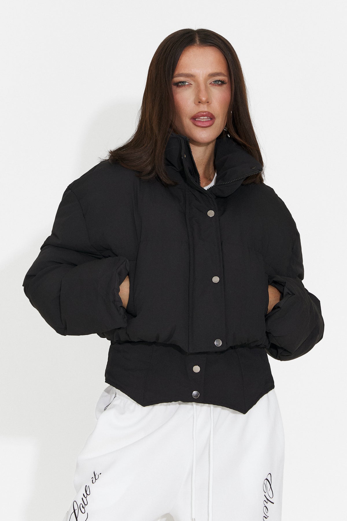 Geaca casual neagra Briouna Bogas