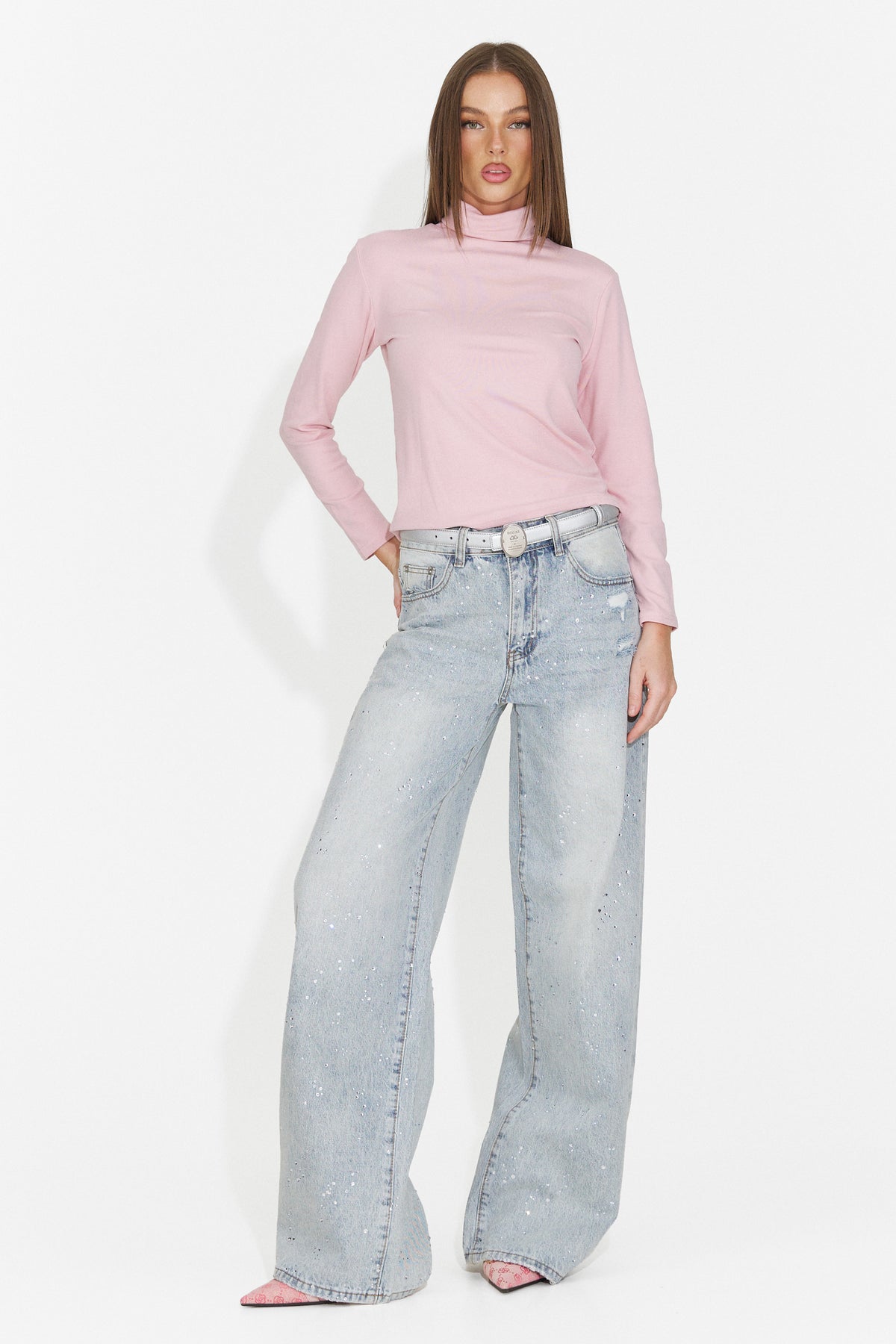 Helanca casual roz Grunliza Bogas