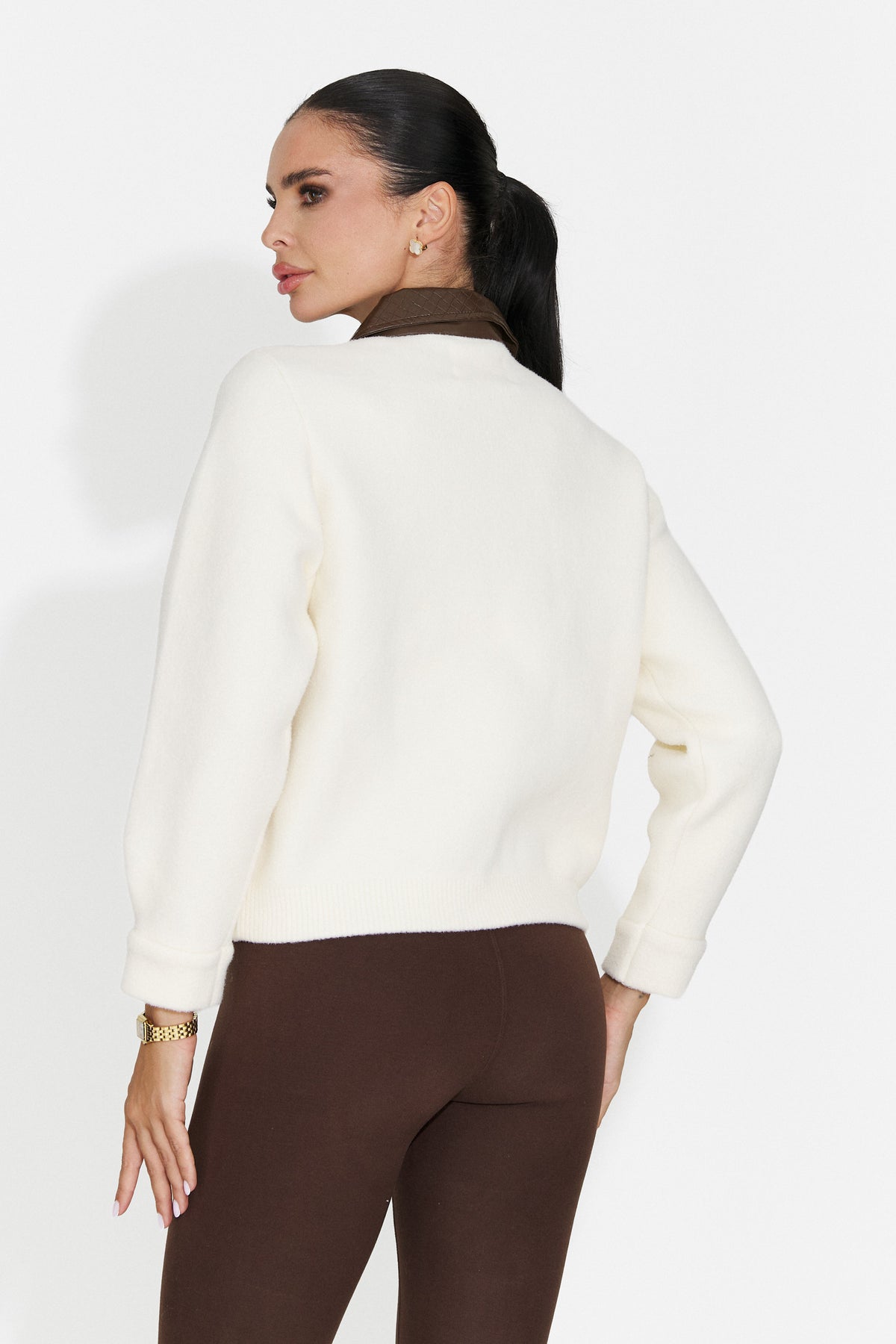 Jacheta casual crem Klaroleyra Bogas