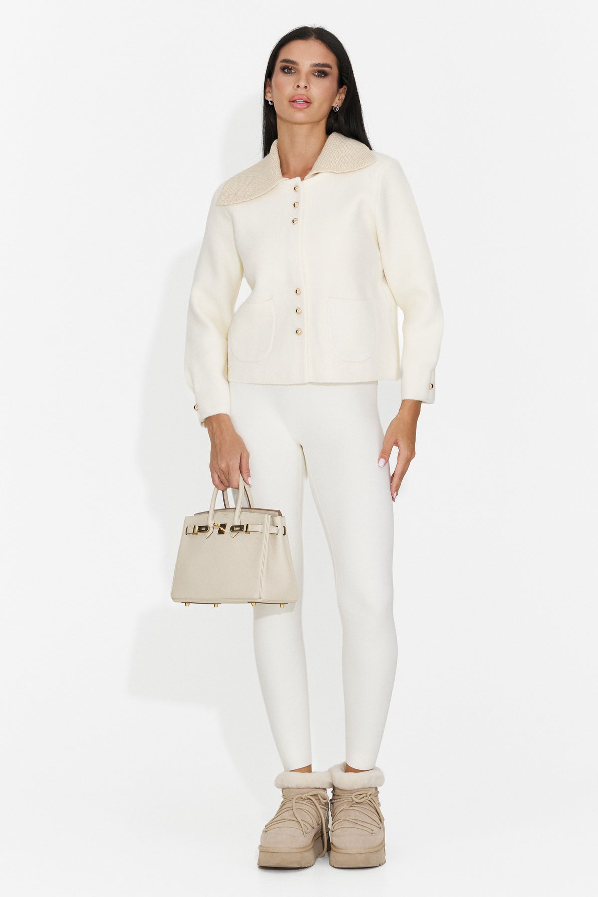 Jacheta casual crem Vavityra Bogas
