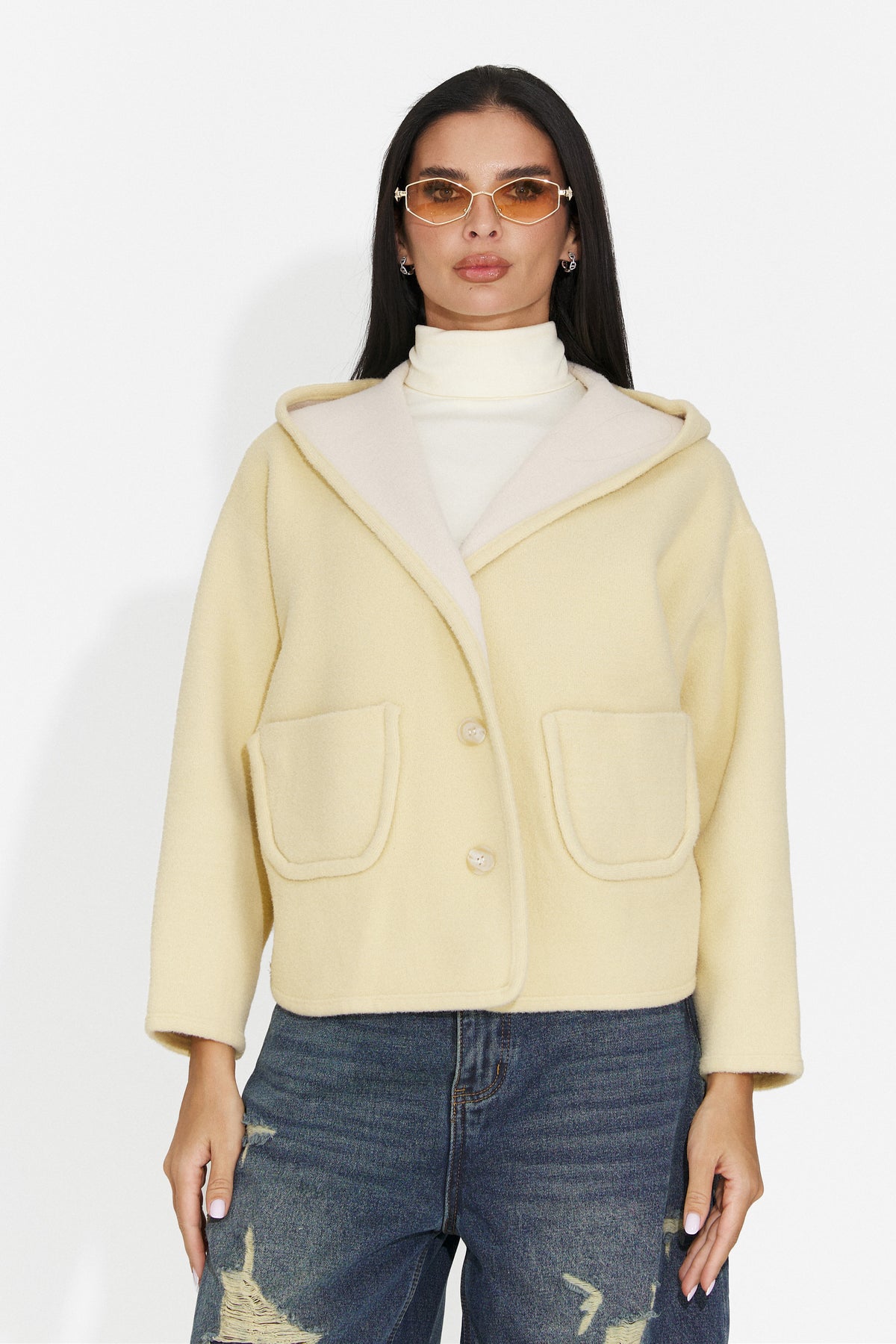 Jacheta casual galbena Ratvesia Bogas