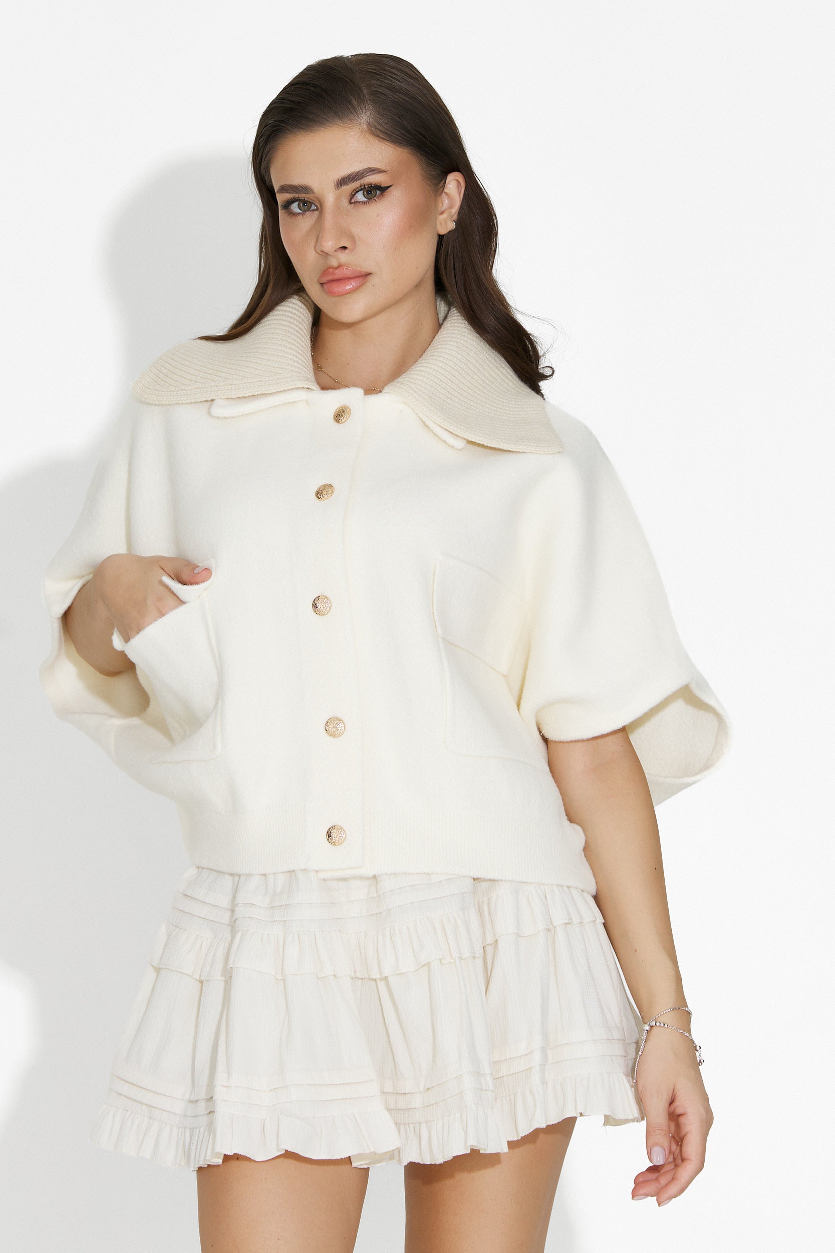 Sweter damski w kolorze beżowym Cariolia Bogas