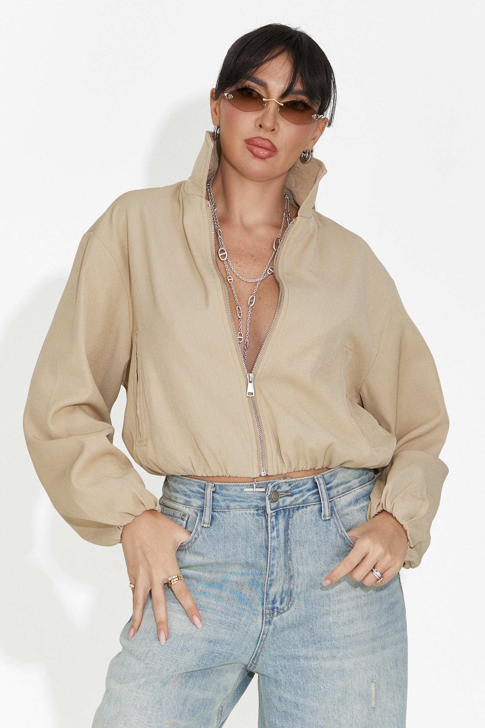 Giona Bogas Beżowa Damska Kurtka Casual