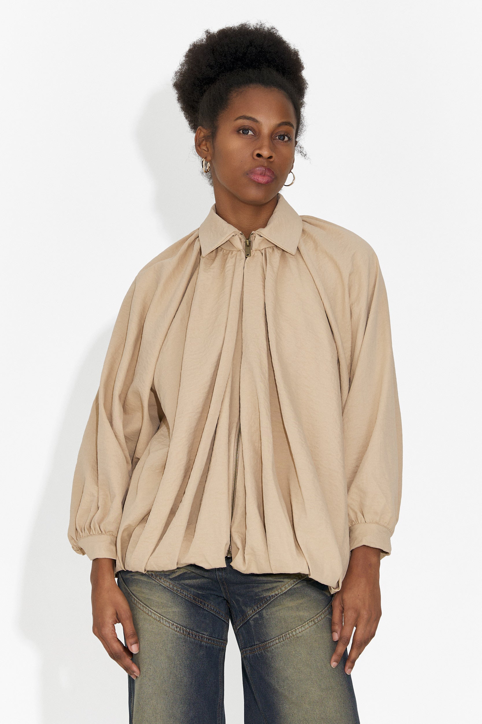 Codzienna Beżowa Kurtka Damska Yasminia Bogas