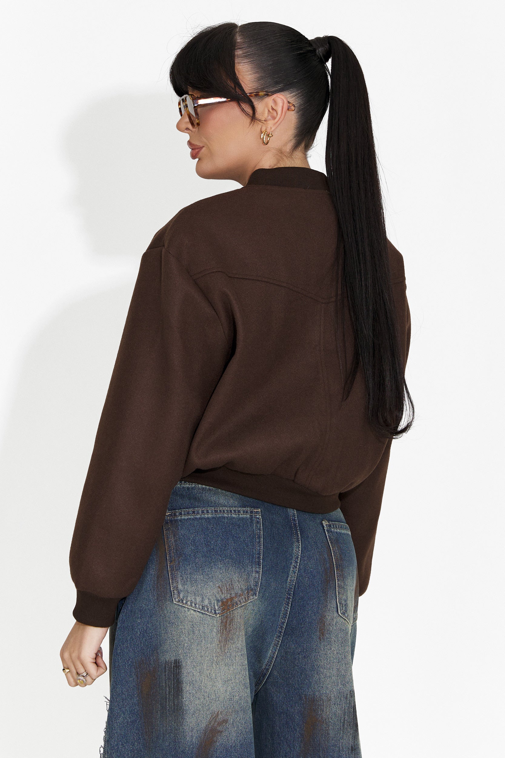 Casualna Brązowa Kurtka Damska Gineta Bogas