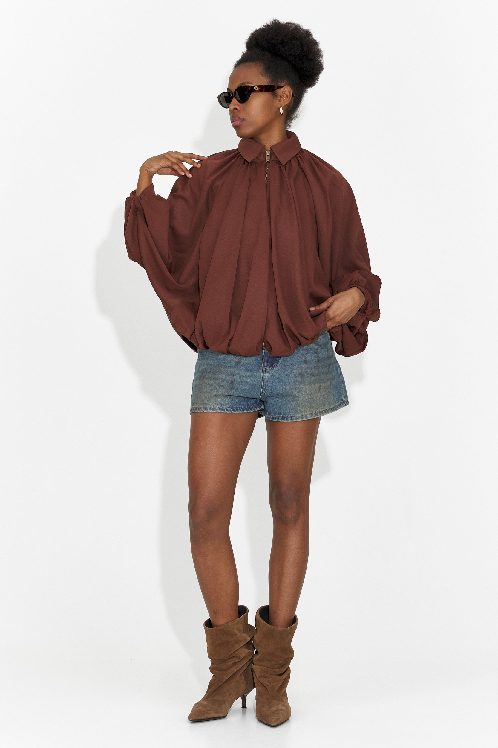 Casualna Brązowa Kurtka Damska Yasminia Bogas