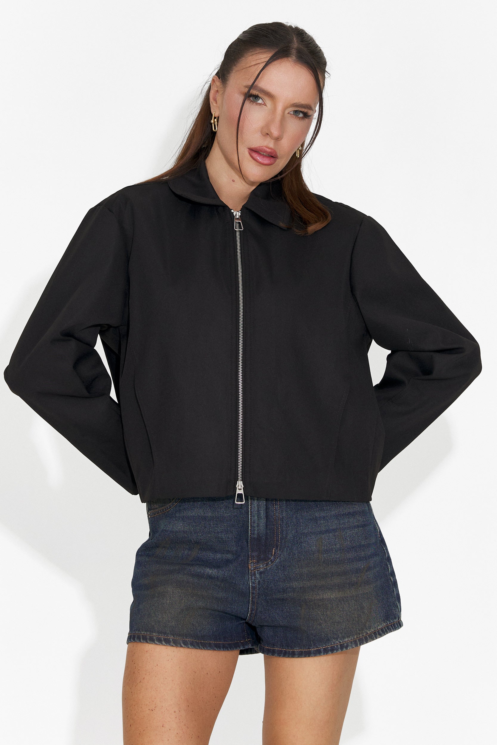 Elegancka Czarna Kurtka Damska Comino Bogas