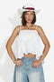 Top damski casual biały Elodia Bogas