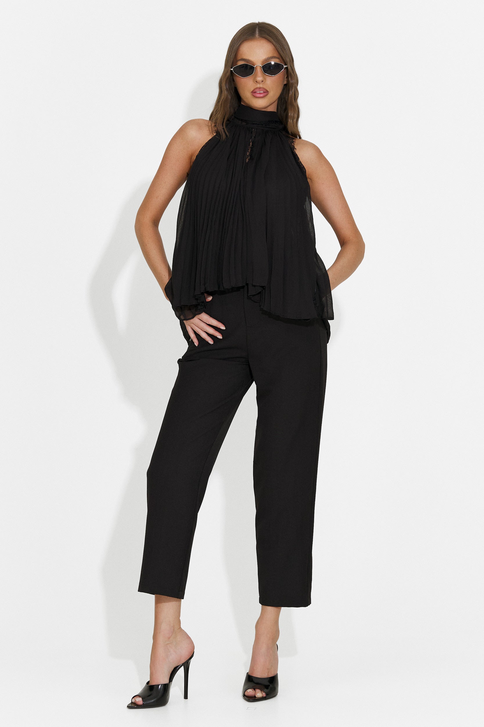 Czarny top damski casual Eirena Bogas