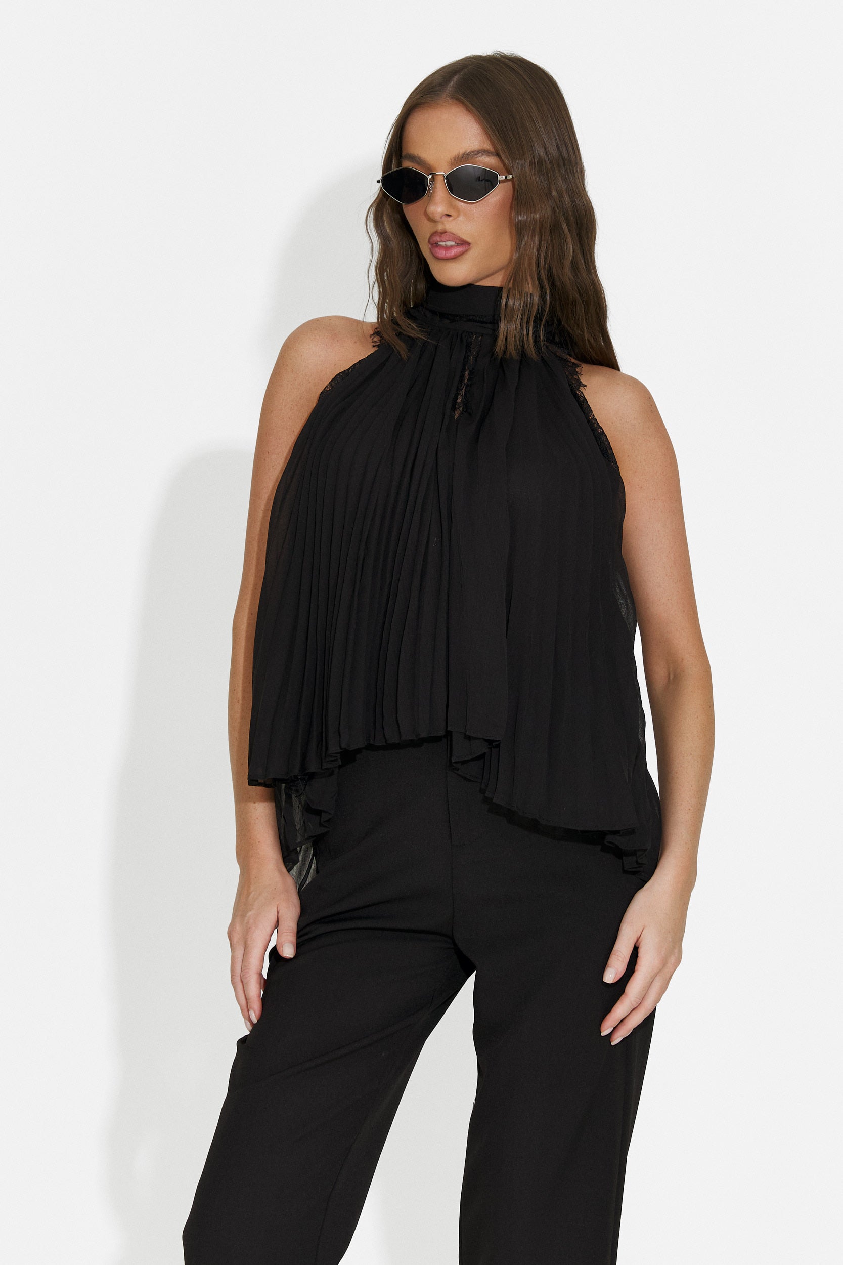 Czarny top damski casual Eirena Bogas