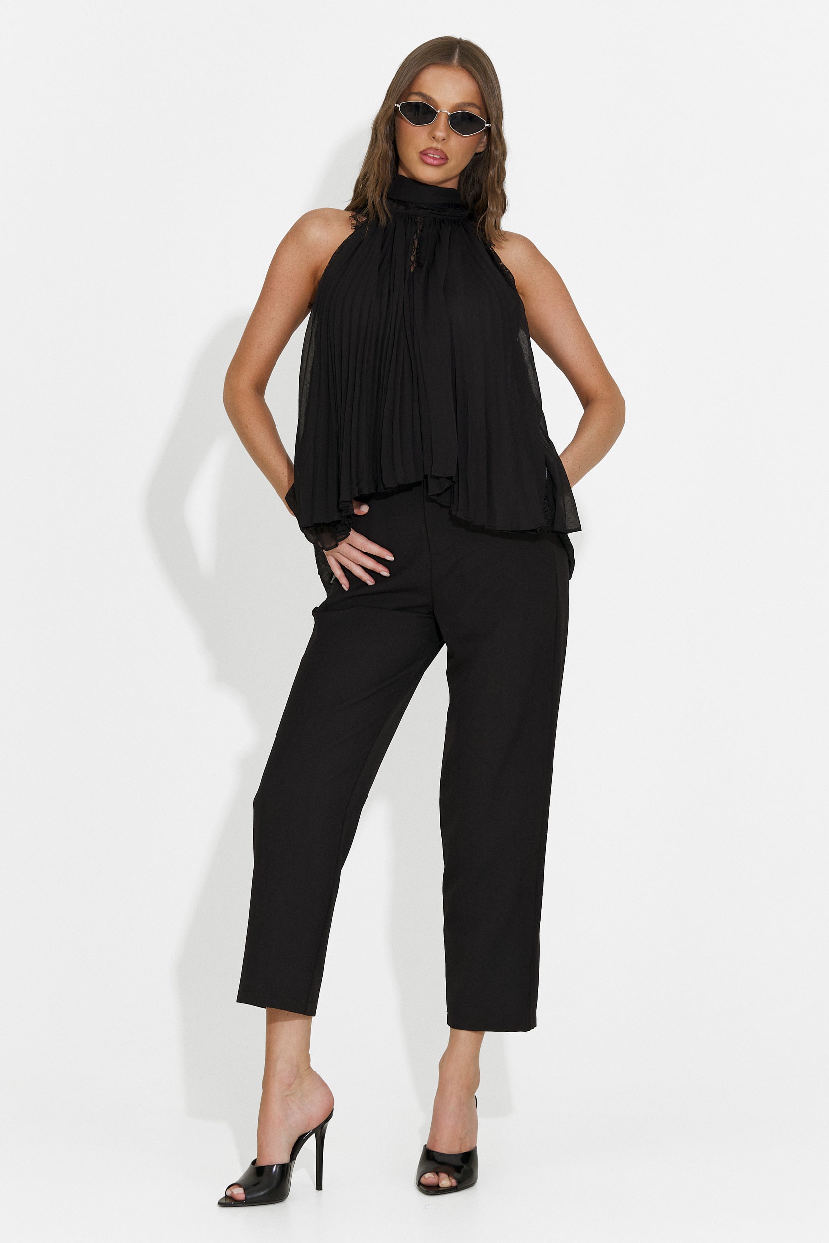 Czarny top damski casual Eirena Bogas
