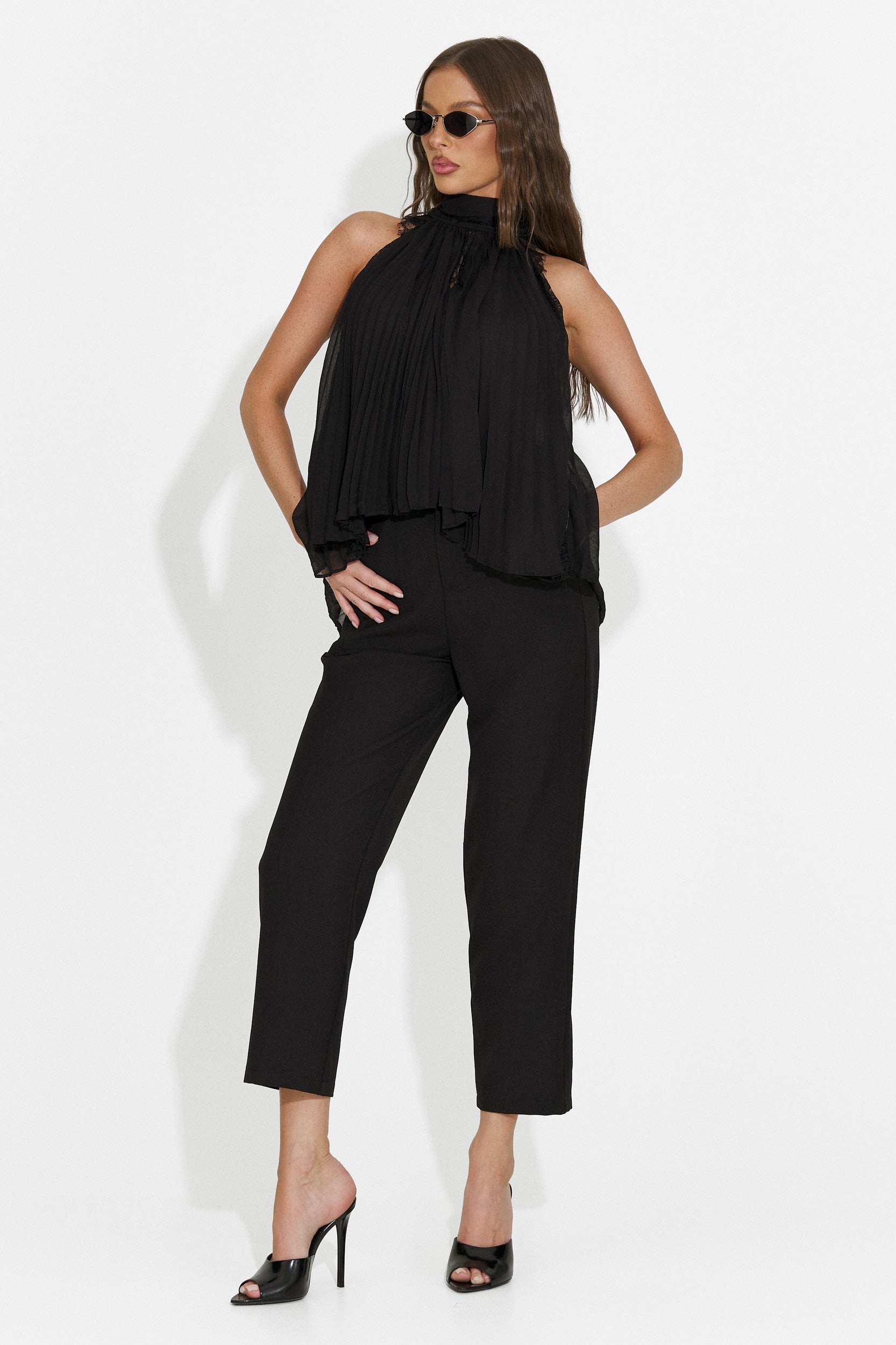 Czarny top damski casual Eirena Bogas