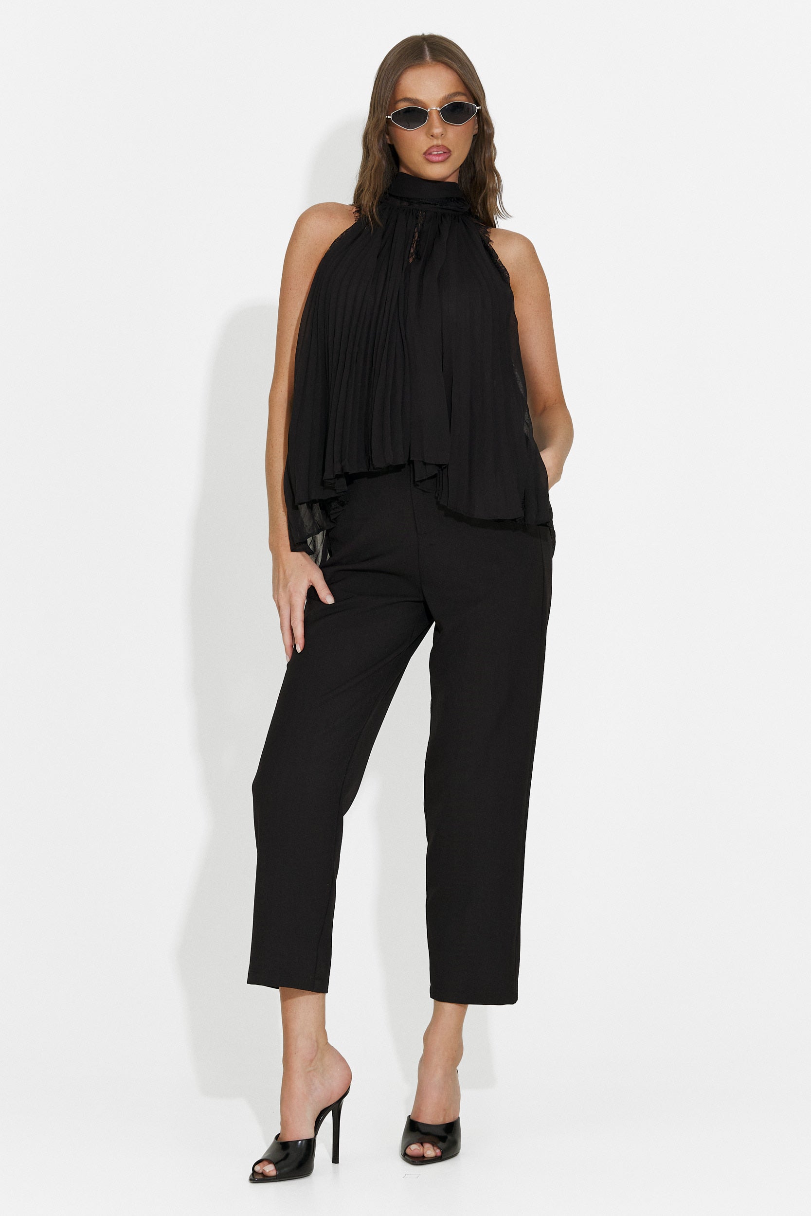 Czarny top damski casual Eirena Bogas