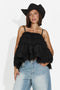 Top damski casual czarny Elodia Bogas