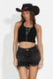 Top damski casual czarny Fliter Bogas