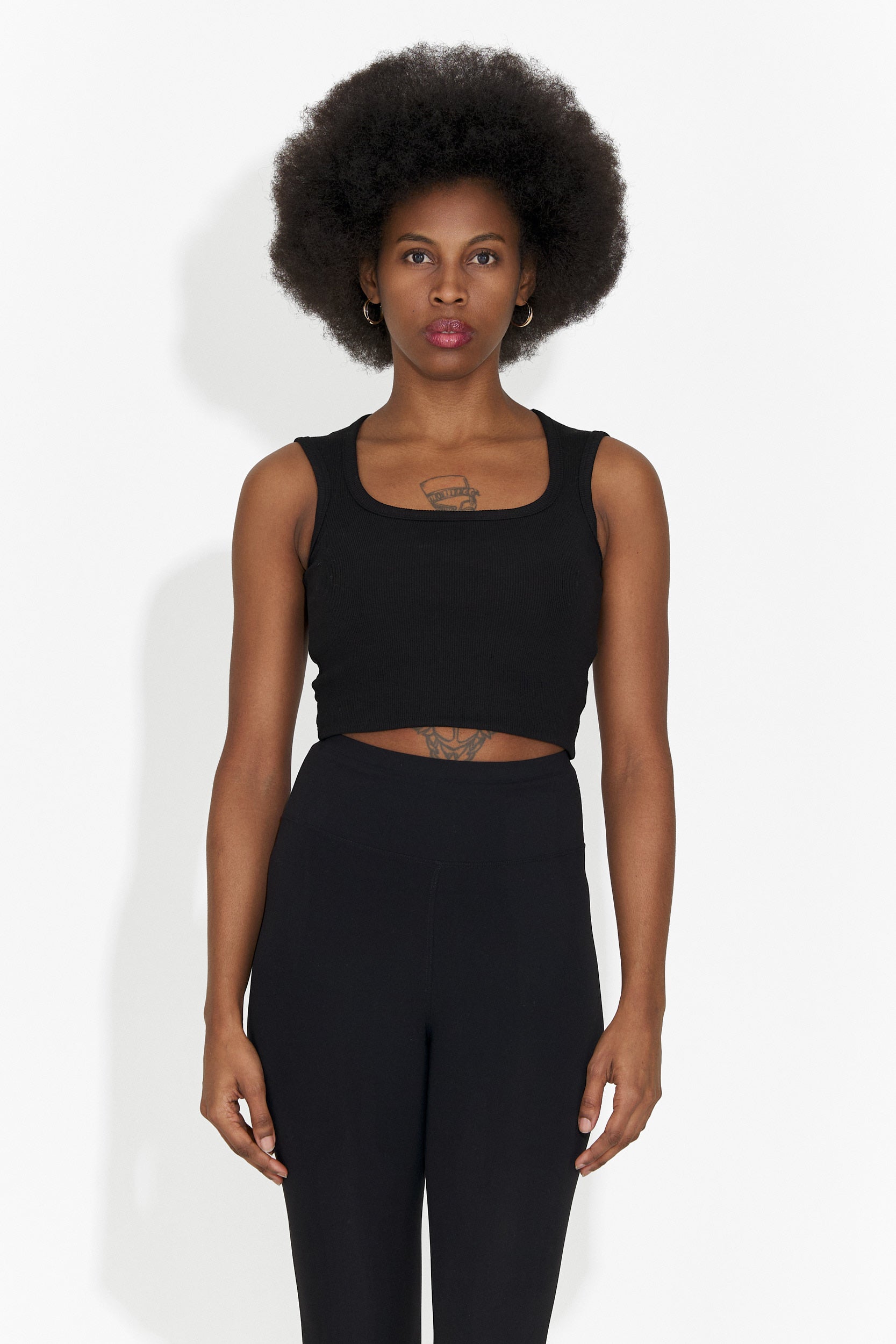 Casualny Czarny Top na Ramiączkach dla Kobiet Veliria Bogas