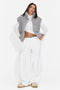 Pantaloni casual albi Velucnira Bogas