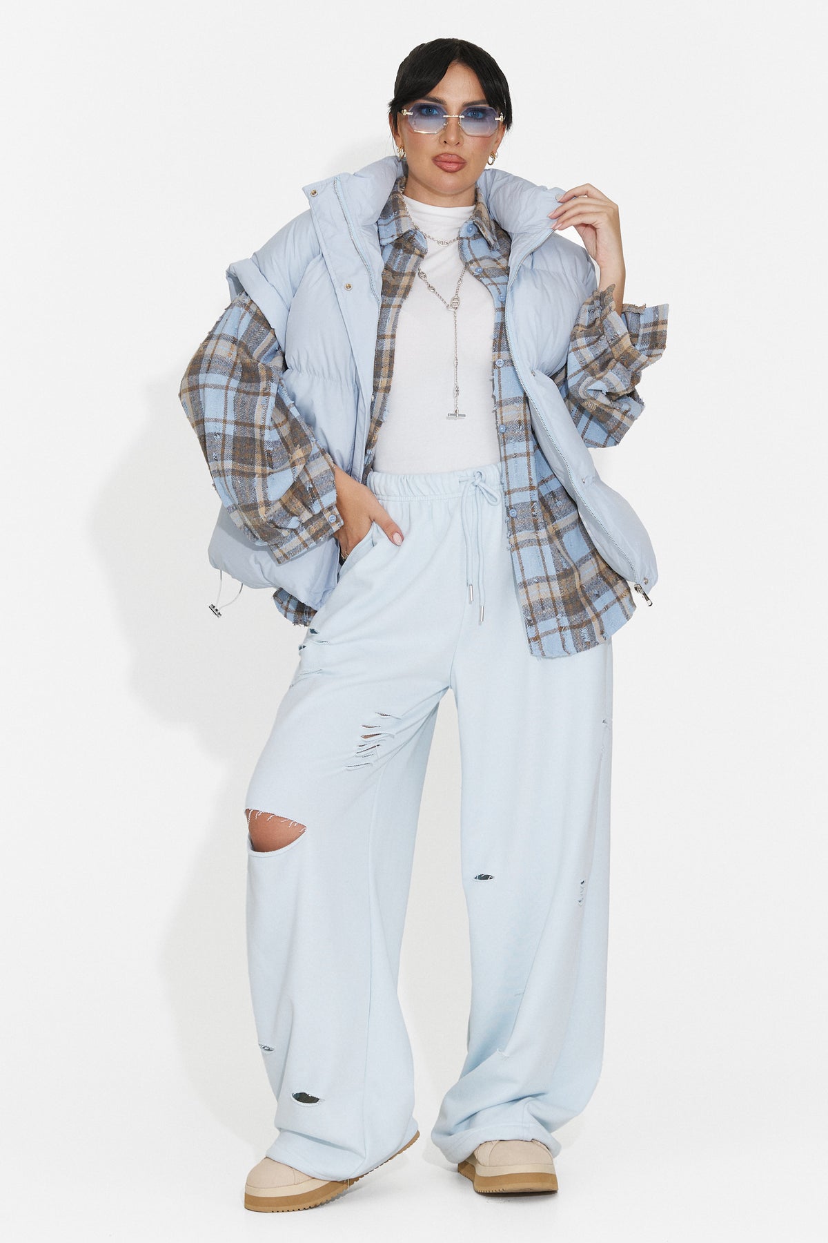 Pantaloni casual bleu Lulaoa Bogas