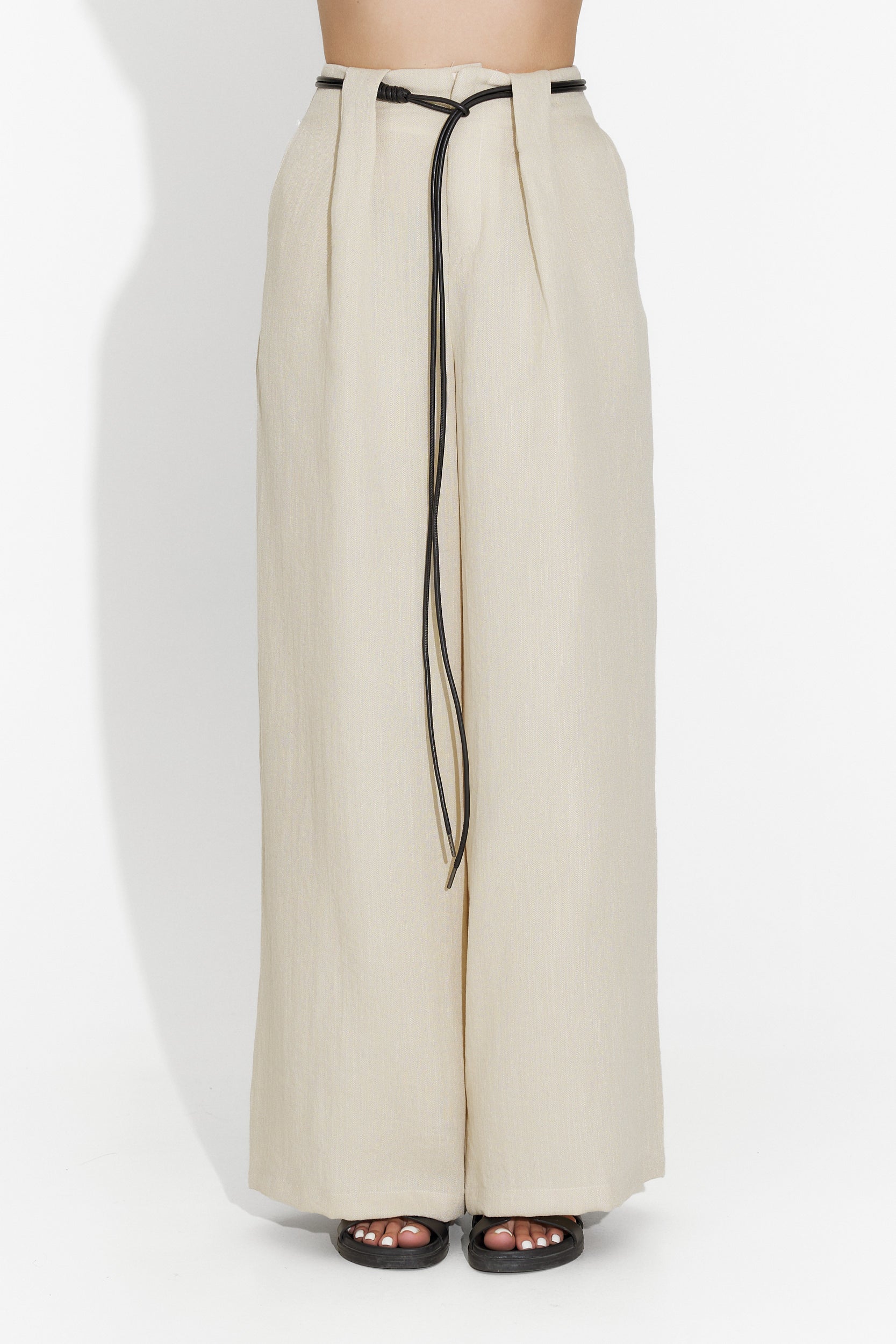 Codzienne beżowe damskie spodnie Mason Bogas