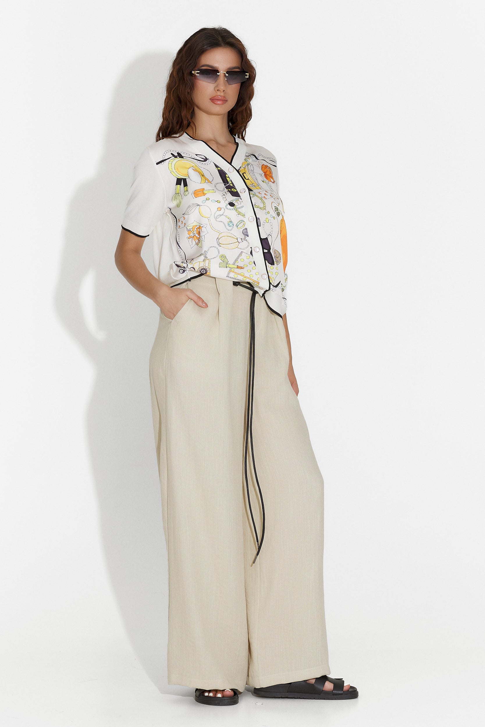 Codzienne beżowe damskie spodnie Mason Bogas