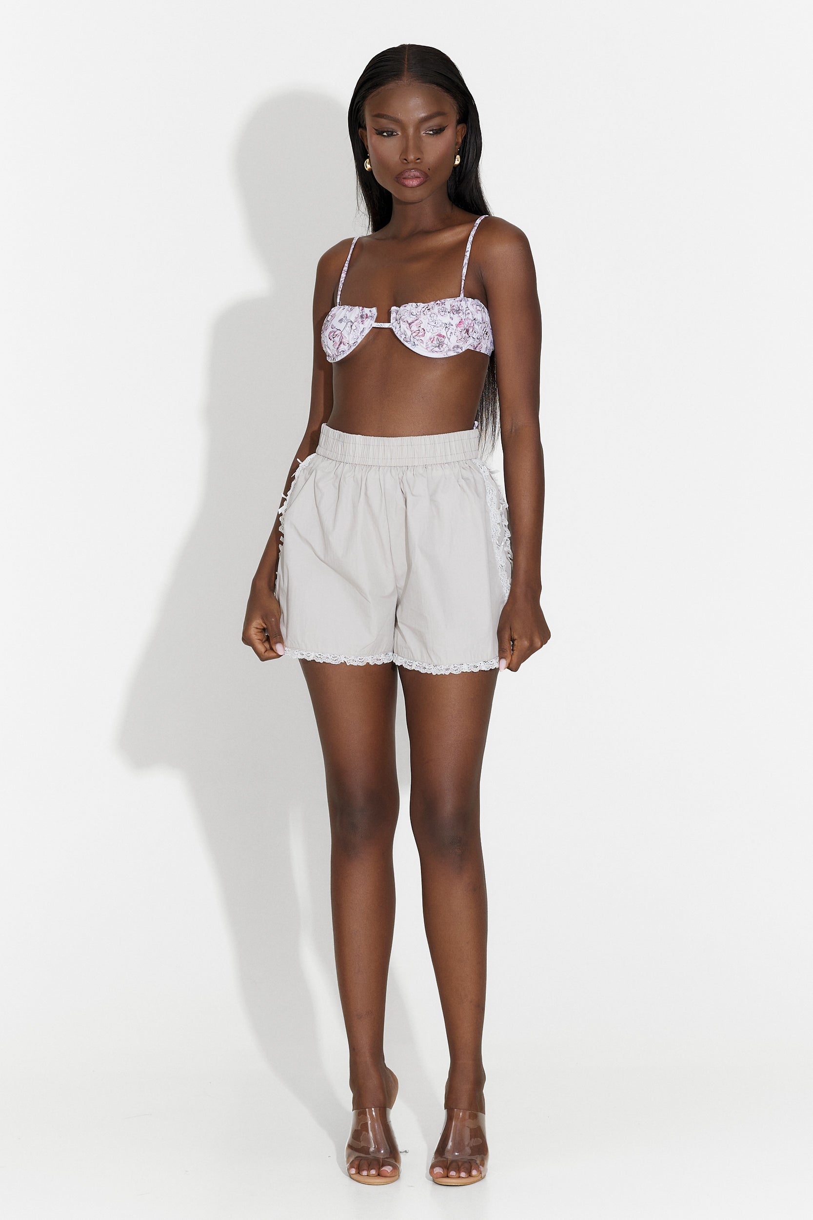 Szare casualowe spodnie damskie Ronie Bogas