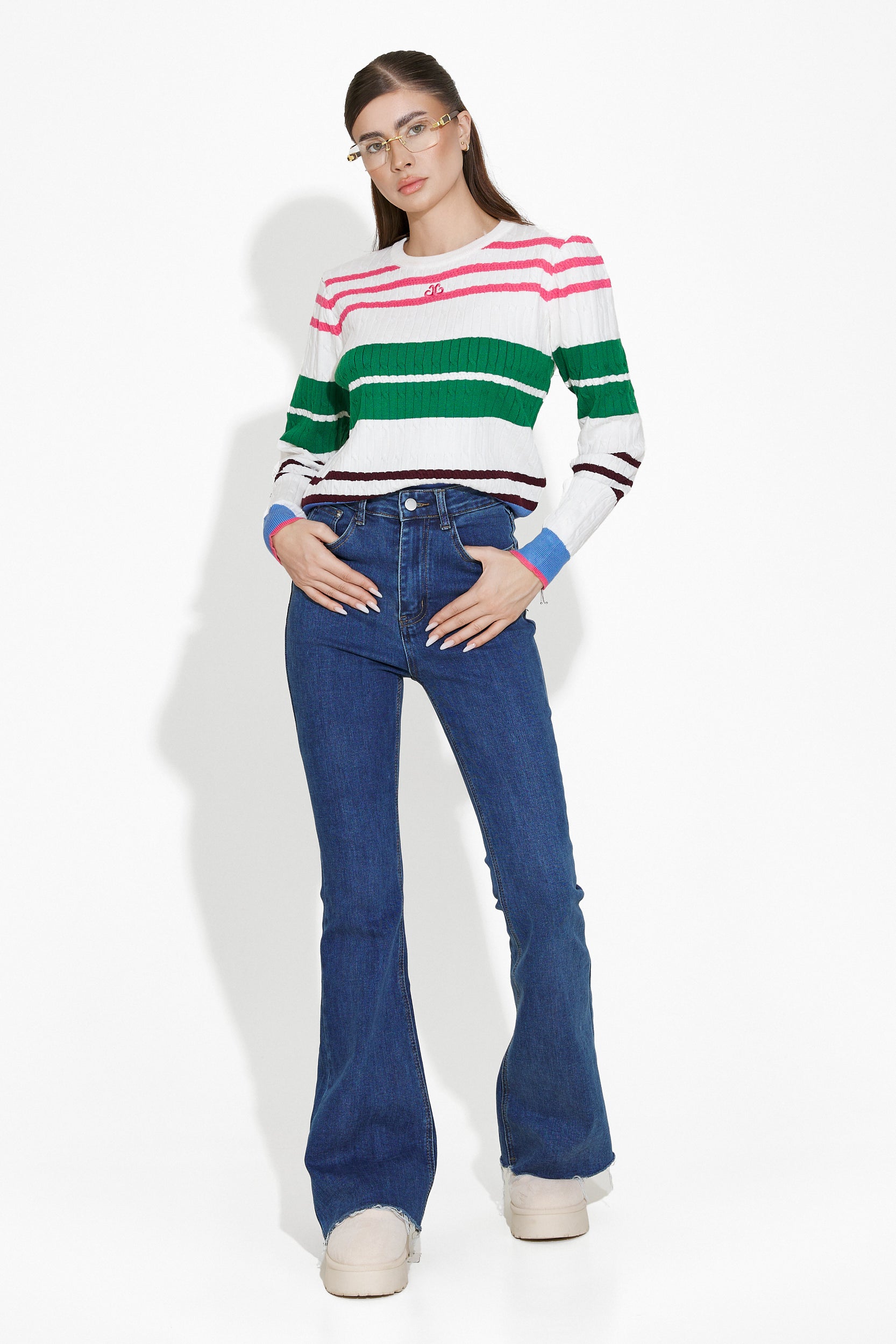 Biały Sweter dla Kobiet Odores Bogas