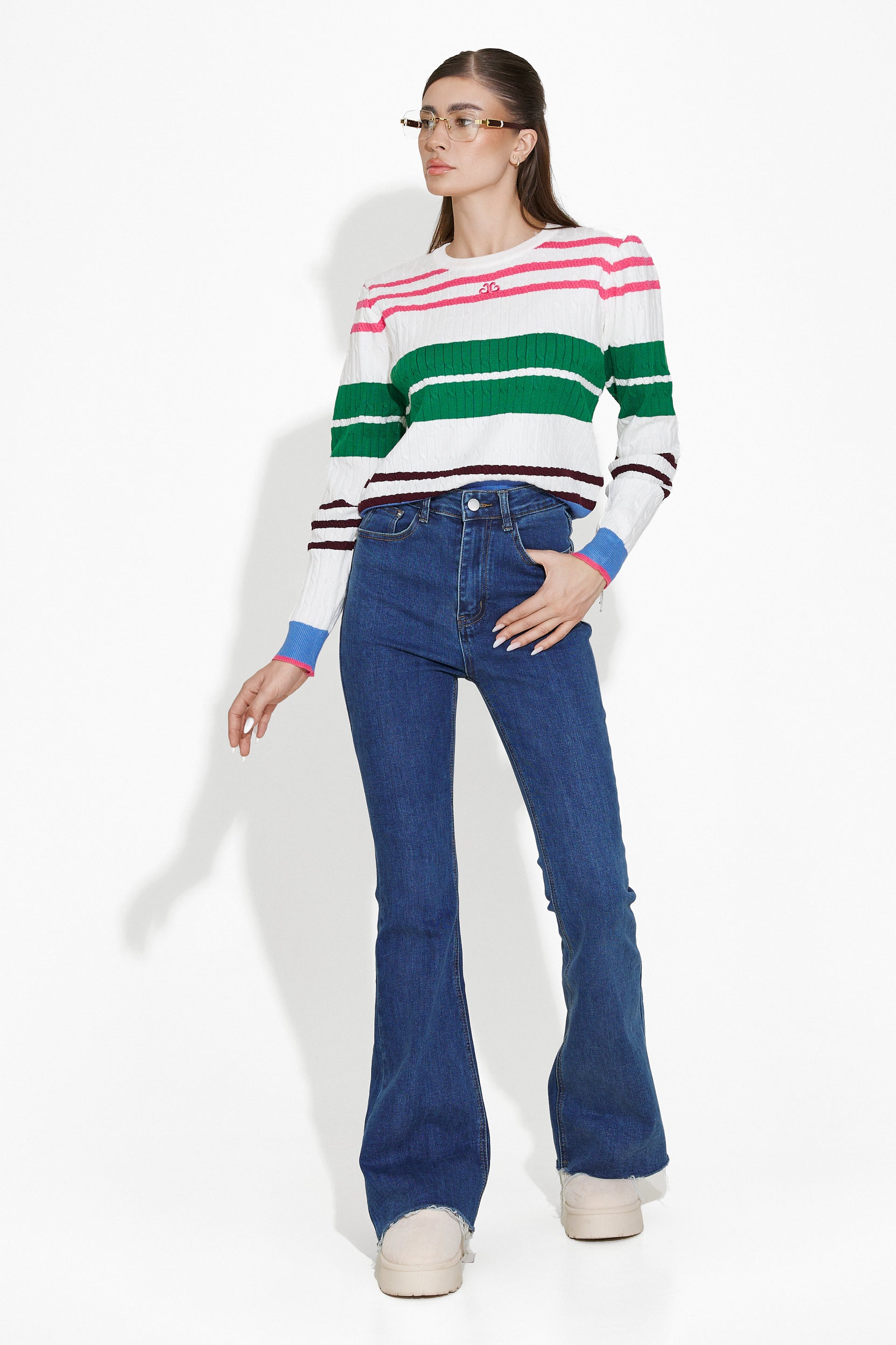 Biały Sweter dla Kobiet Odores Bogas