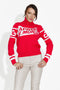 Czerwony sweter casual dla kobiet marki Nelora Bogas