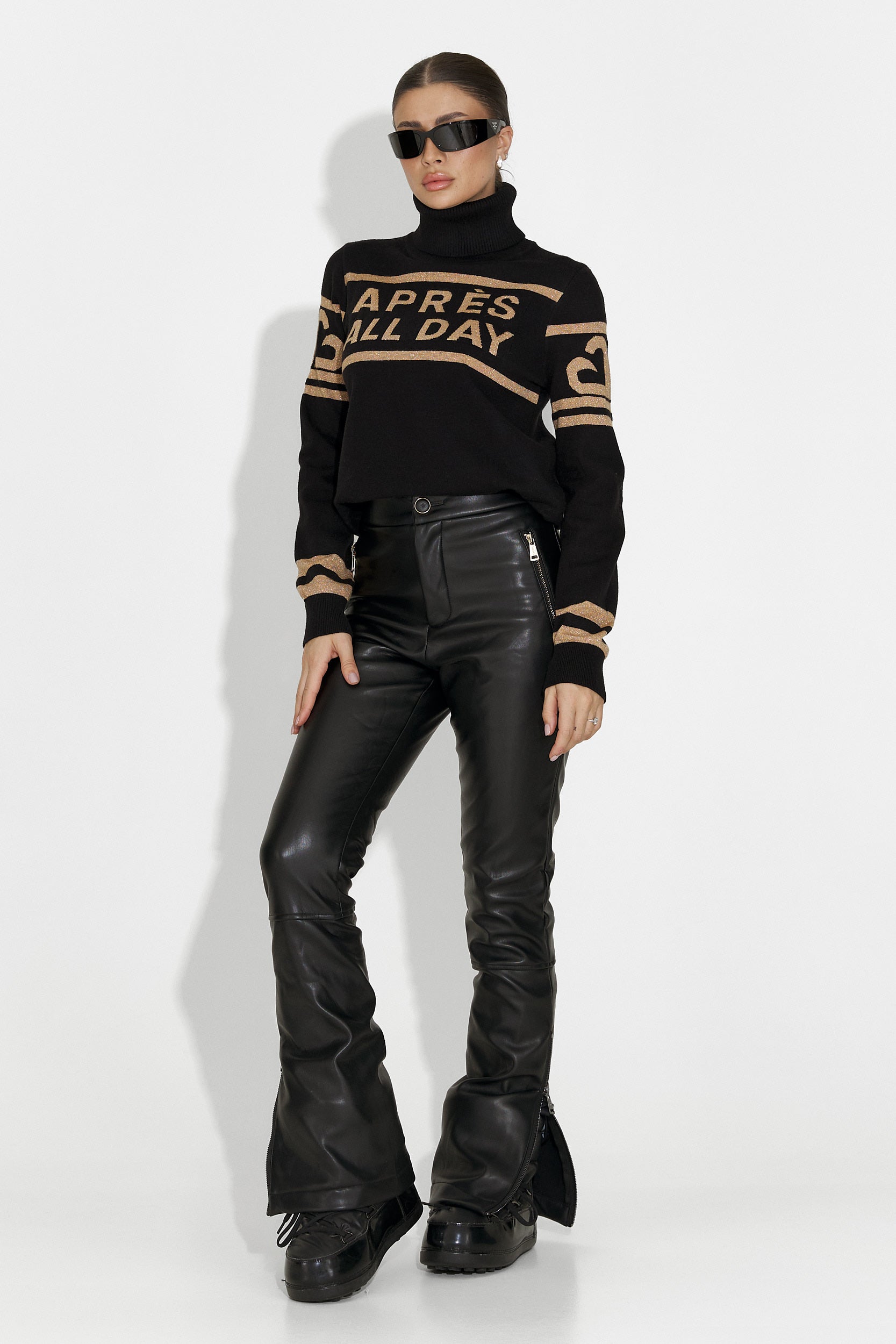 Jovelia Bogas Czarny Sweter Narciarski dla Kobiet