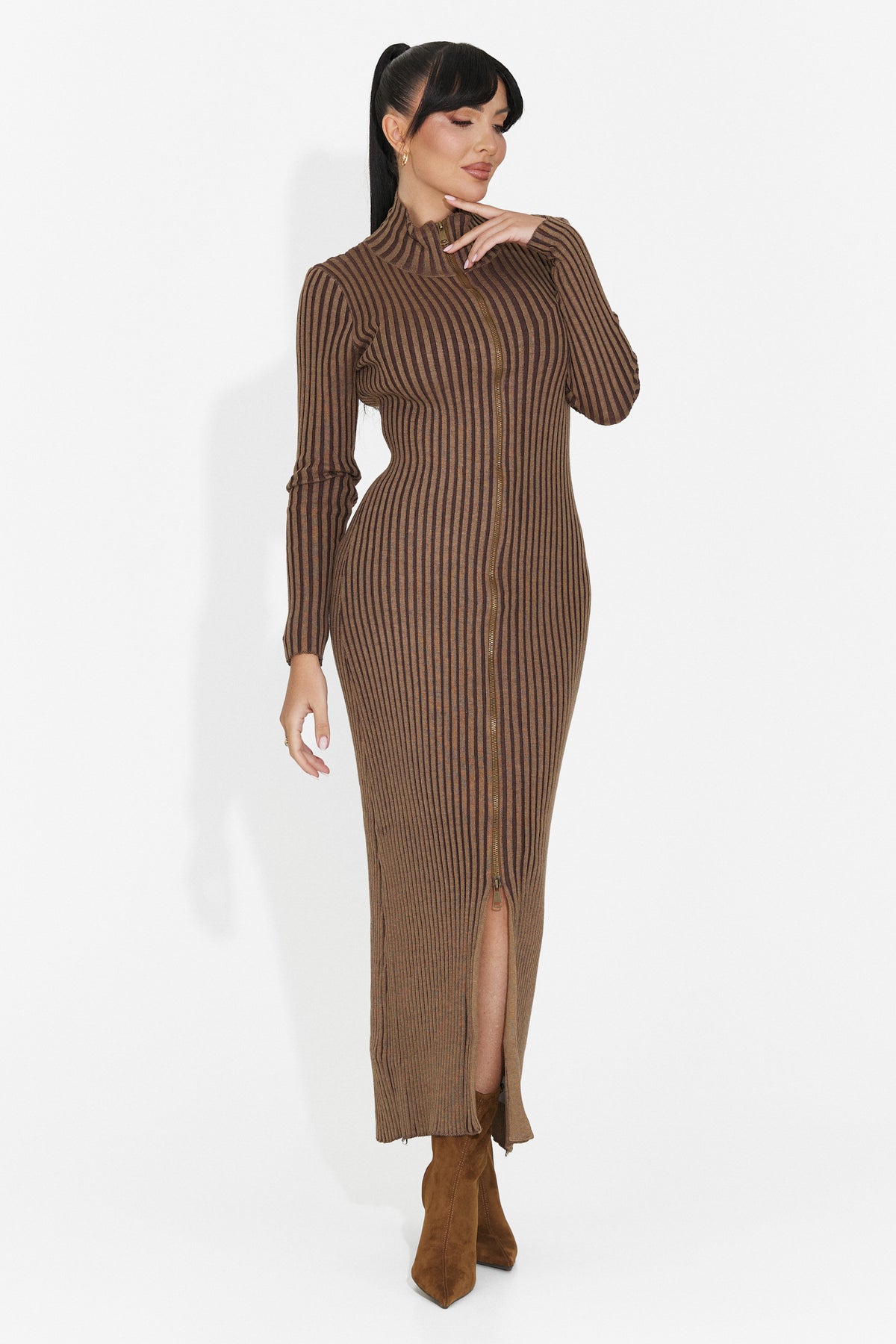 Rochie casual maro Trineya Bogas