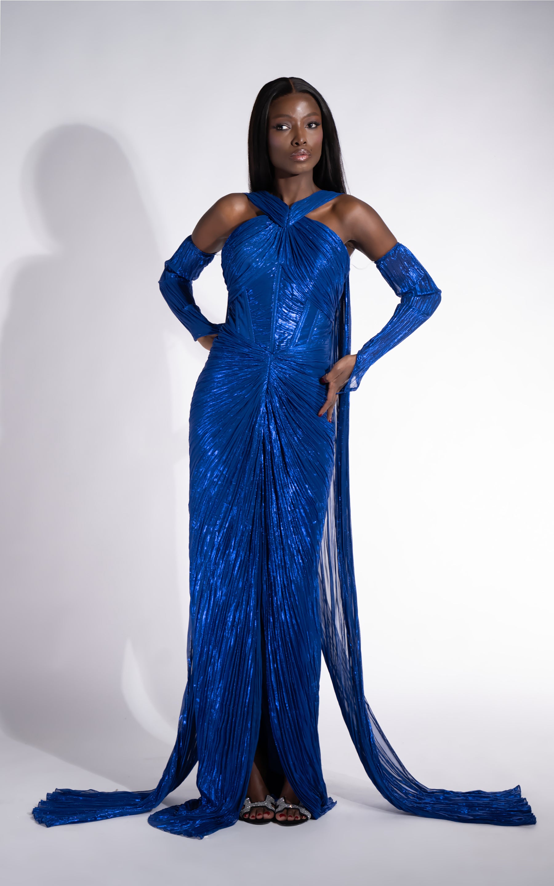 Sukienka damska długa niebieska Karlyana Bogas