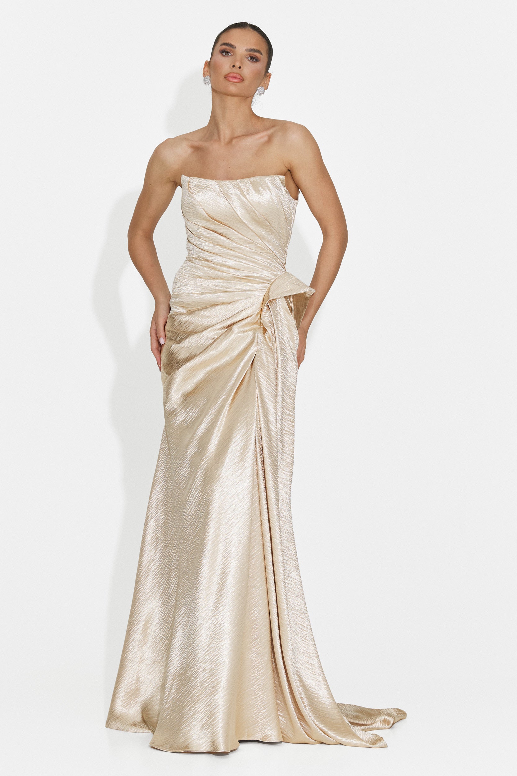Rochie dama lunga bej Fischer Bogas