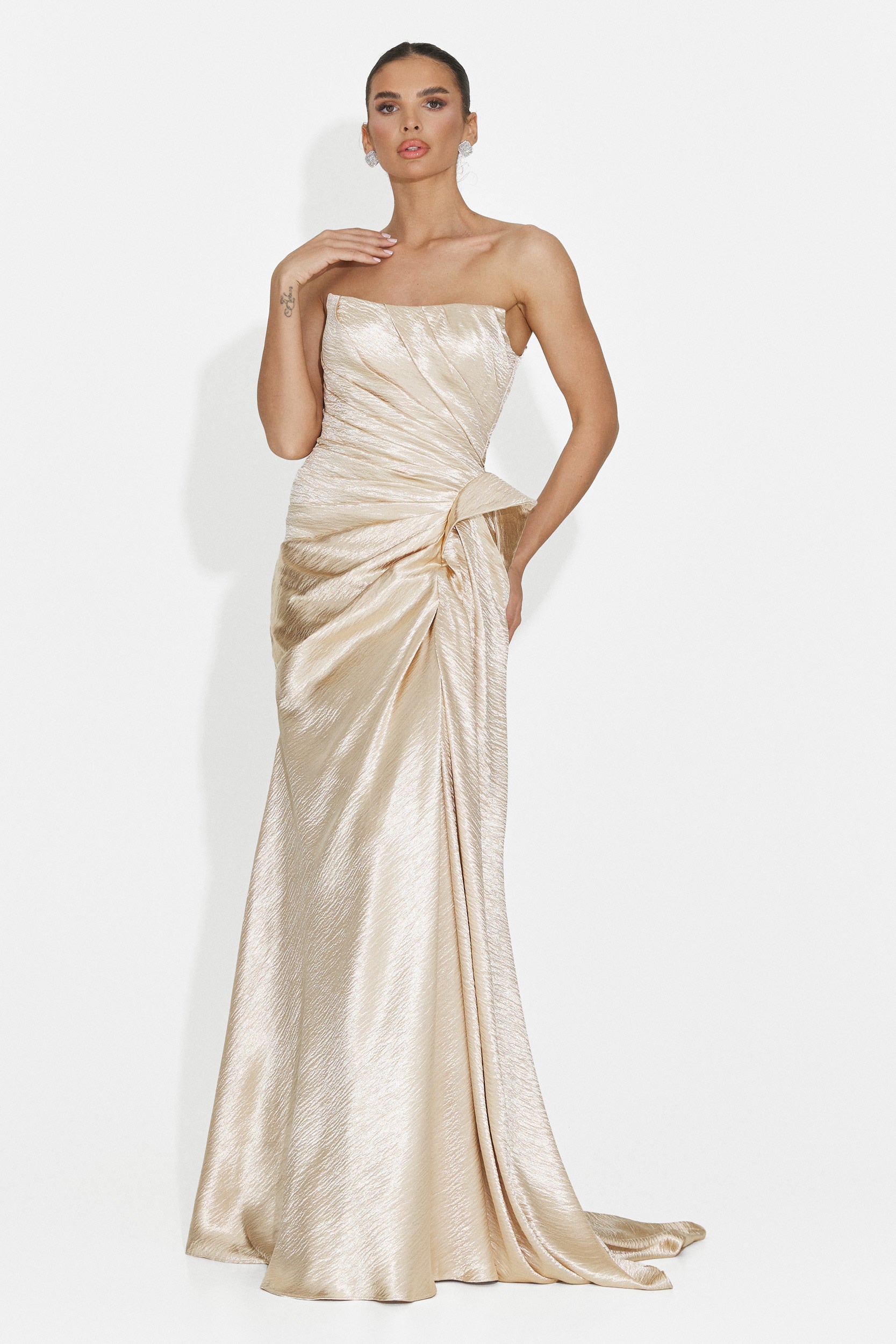Rochie dama lunga bej Fischer Bogas