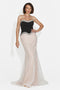 Rochie dama lunga bej Frieda bogas