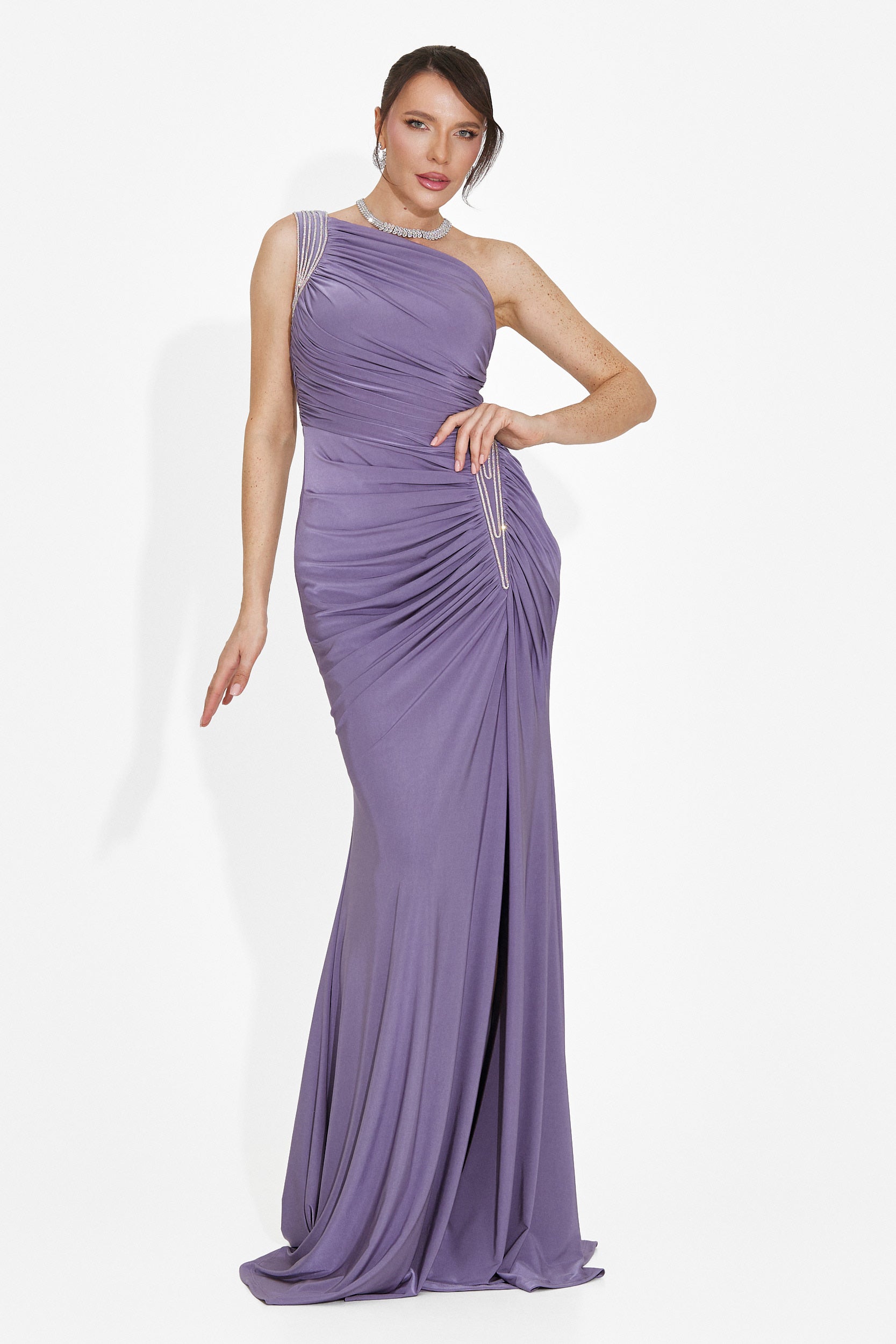 Rochie dama lunga lila Ferela Bogas