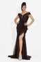 Rochie dama lunga maro Sidomia Bogas