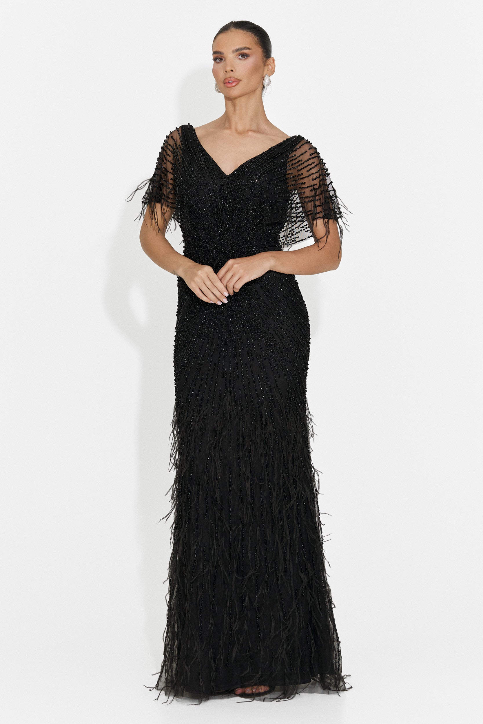Rochie dama lunga neagra Elke Bogas