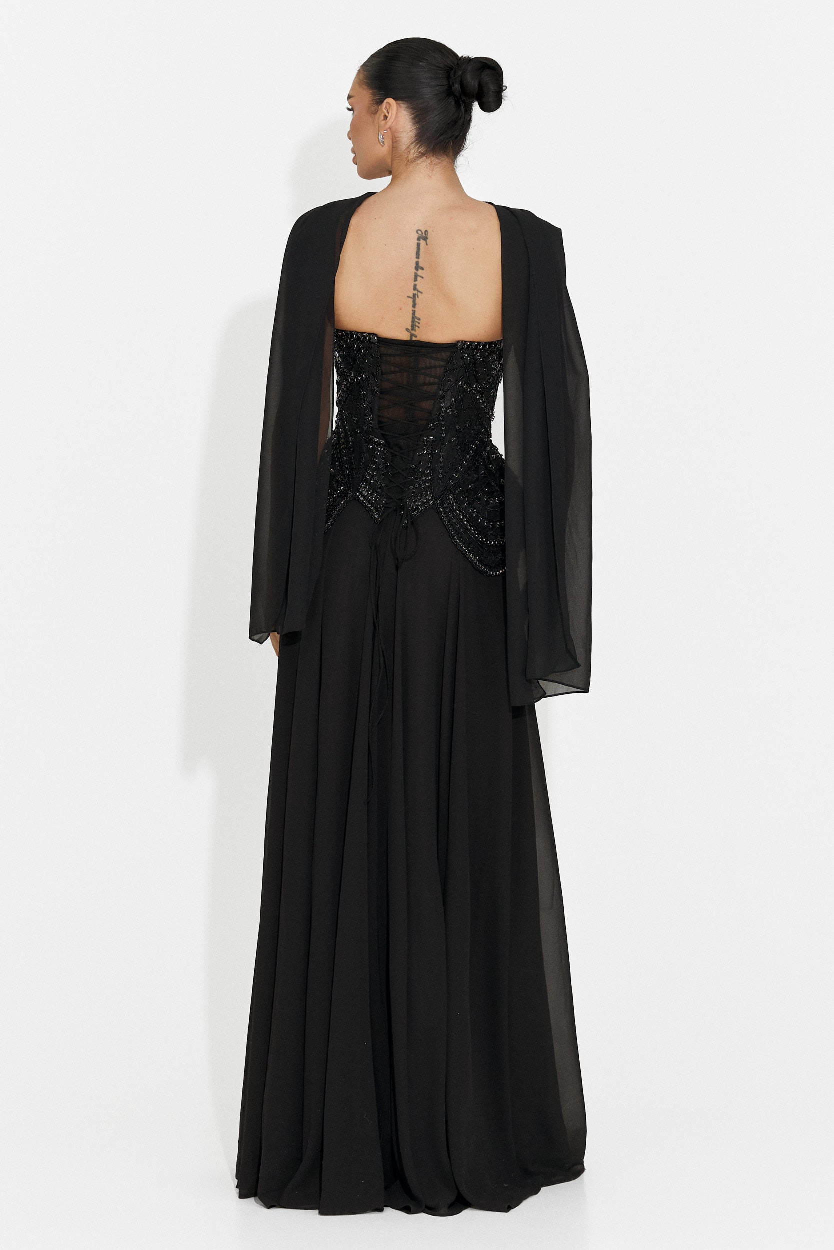Rochie dama lunga neagra Jutta Bogas