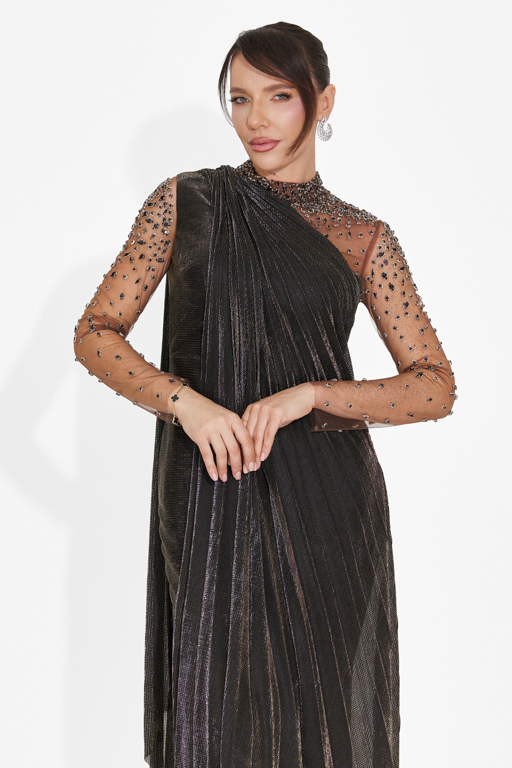 Rochie dama lunga neagra Ysaia Bogas