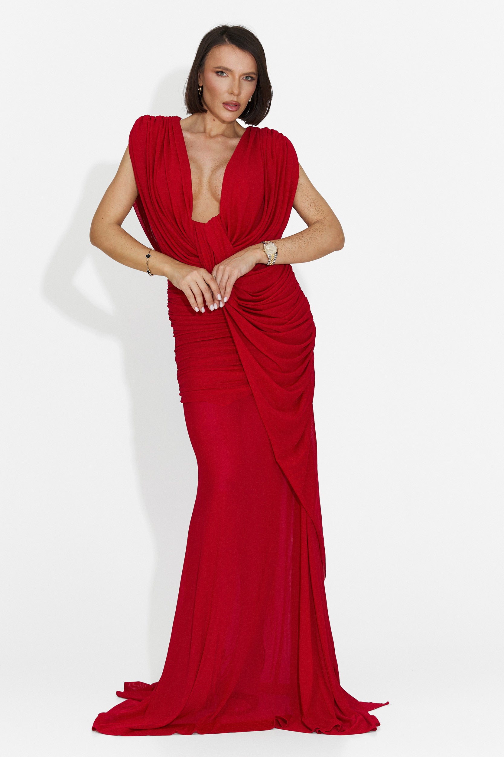 Rochie dama lunga rosie Iustima Bogas