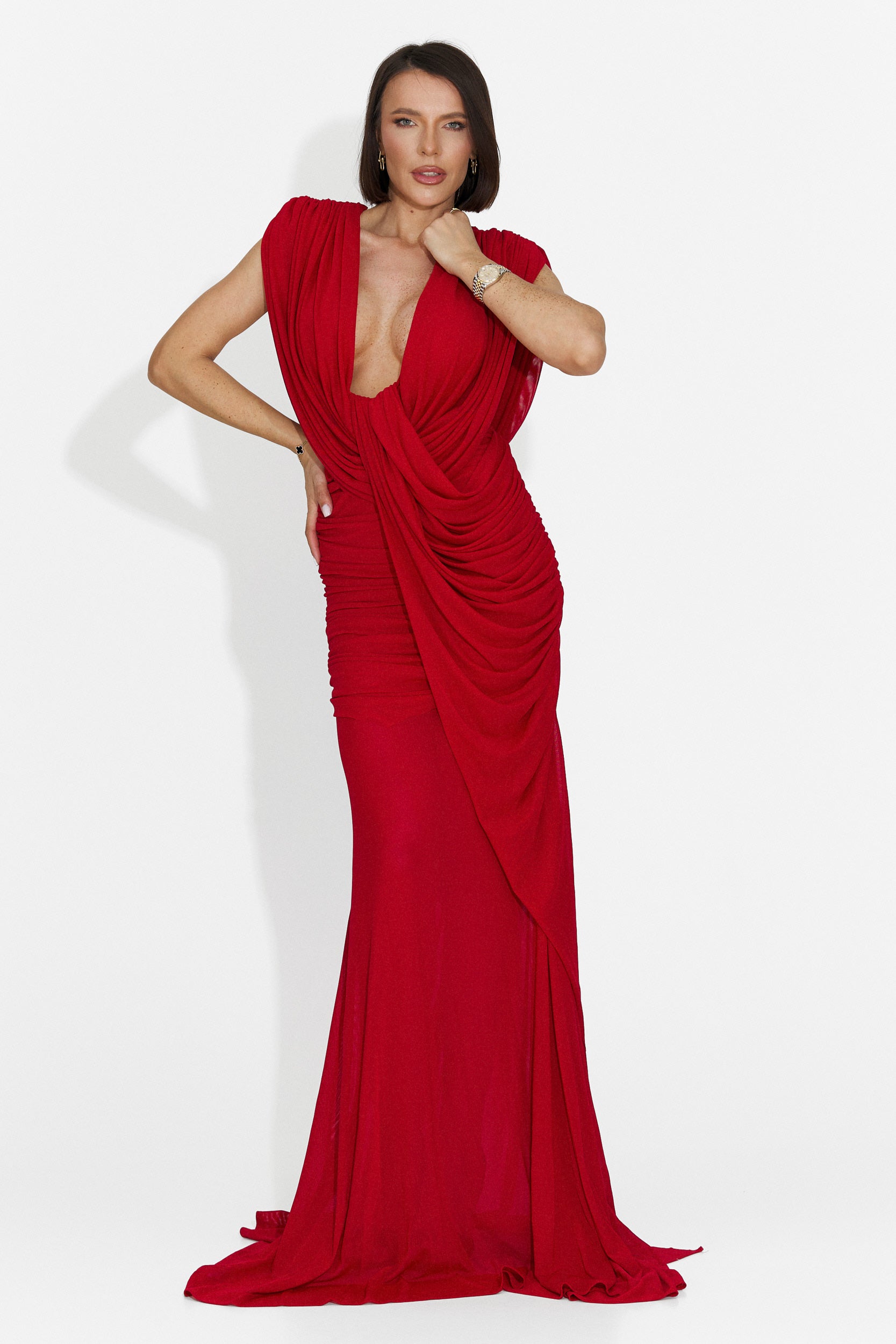 Rochie dama lunga rosie Iustima Bogas