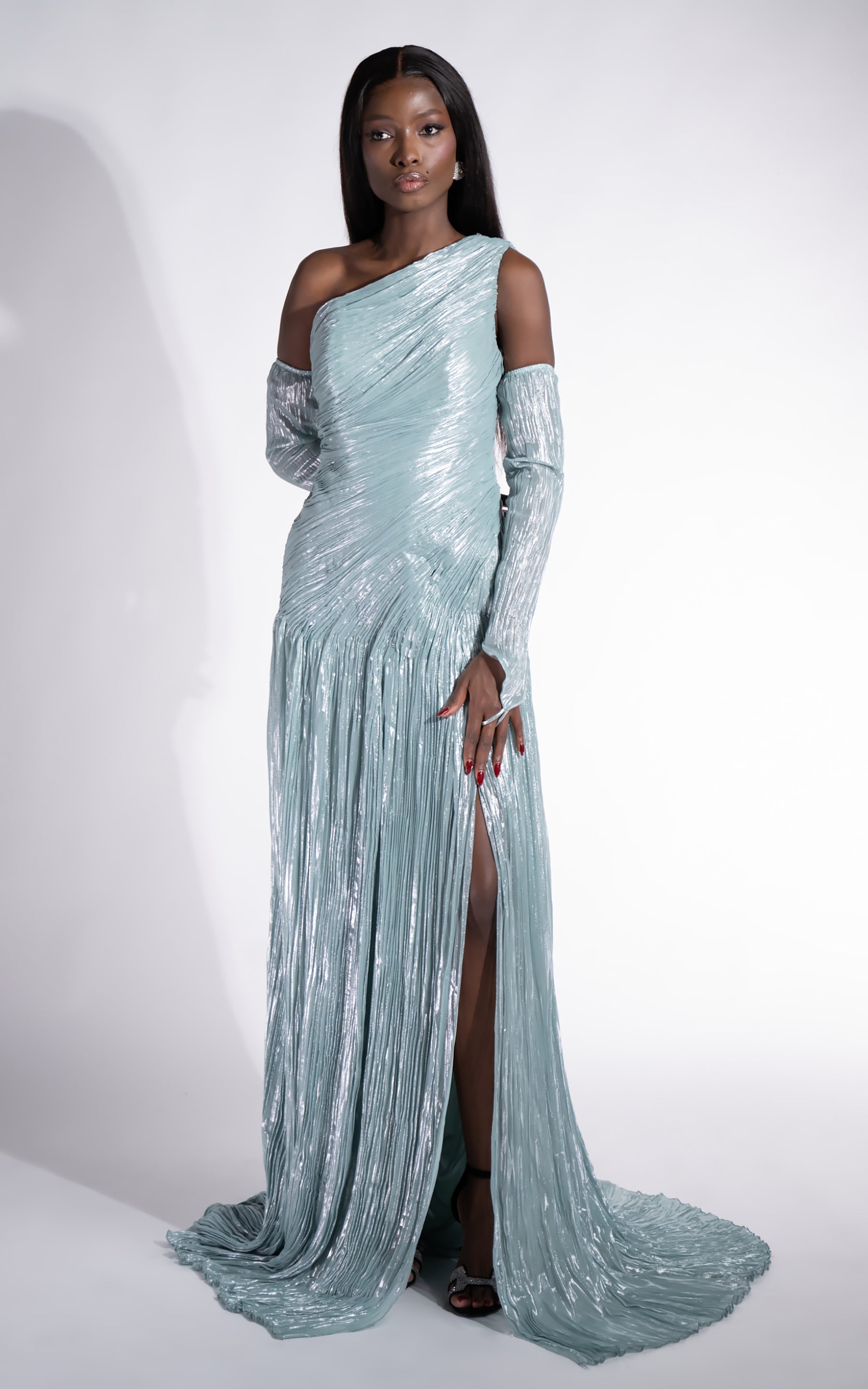 Sukienka damska długa turkusowa Penye Bogas