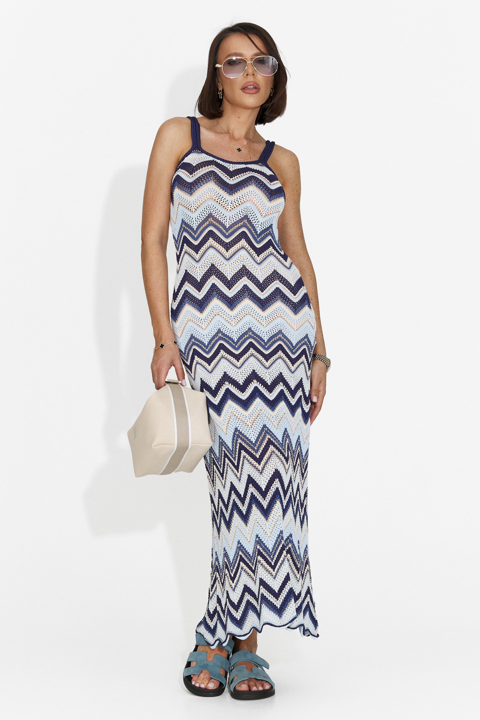 Rochie dama midi bleu Saleia Bogas