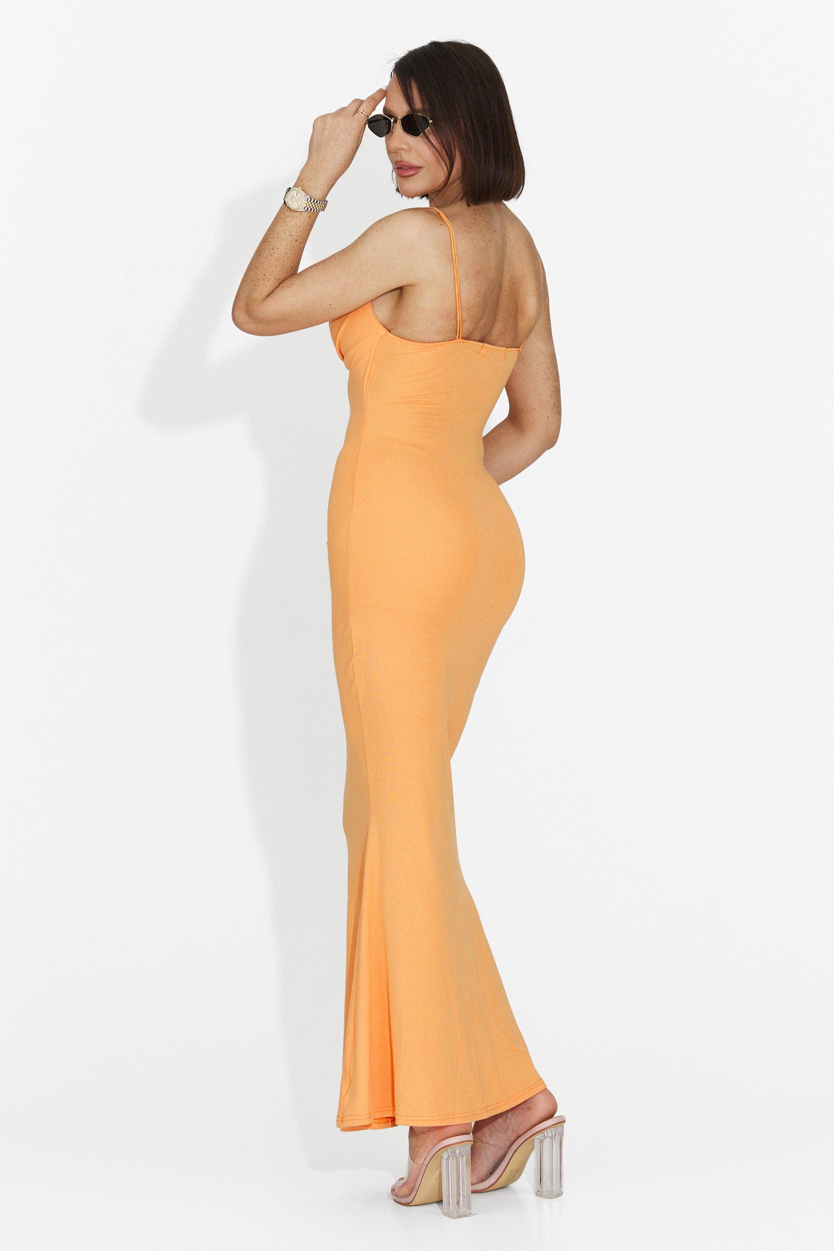 Rochie dama midi portocalie Josepia Bogas