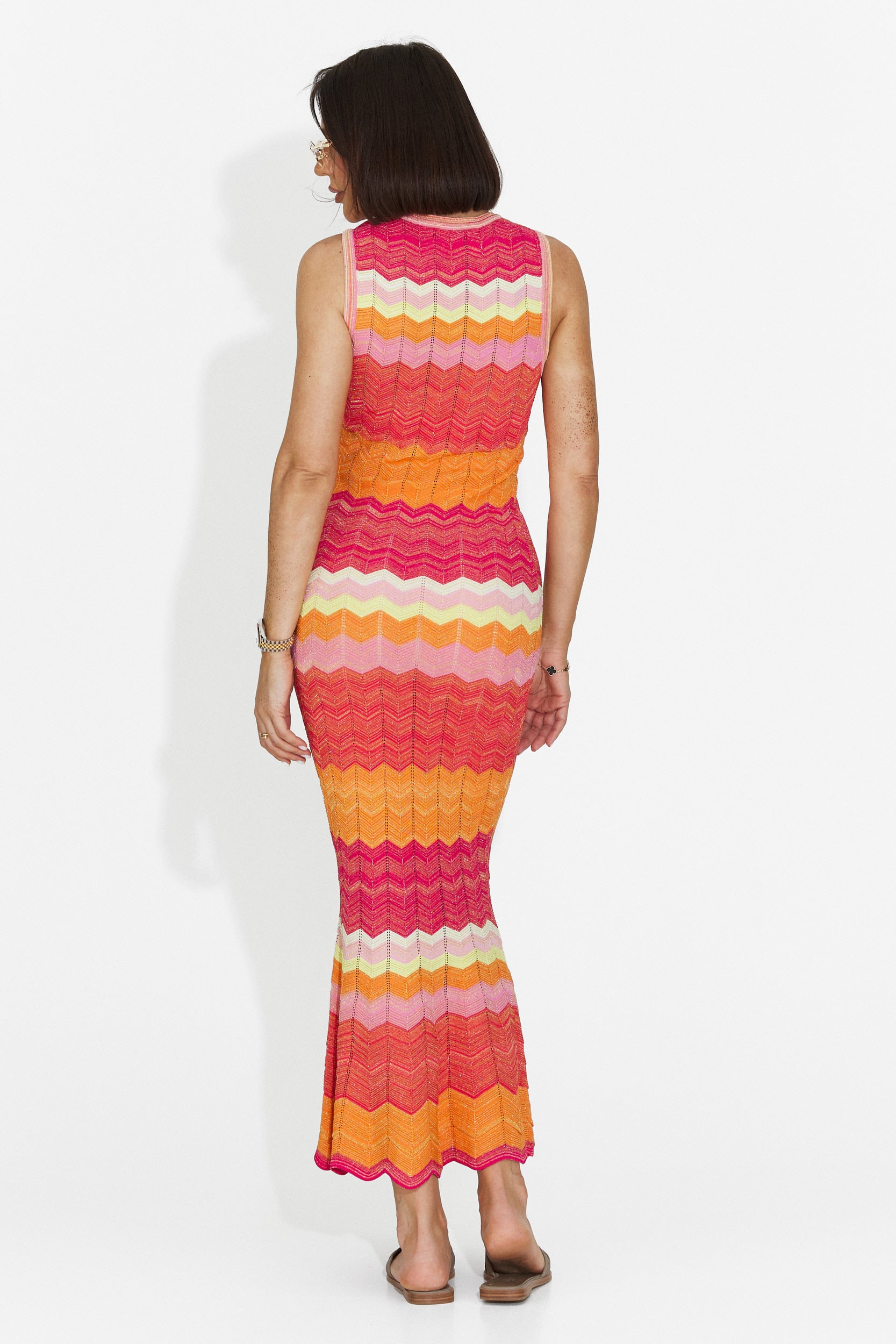 Rochie dama midi portocalie Karemy Bogas