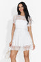 Rochie dama scurta alb Avalina Bogas