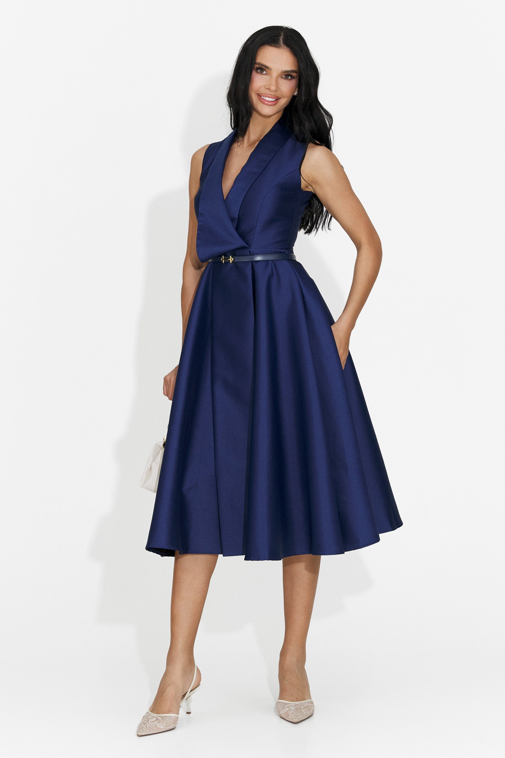 Rochie dama scurta bleumarin Kady Bogas